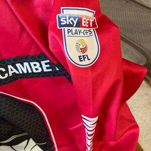 MoreCambe FC playoff shirt, Shrimps
